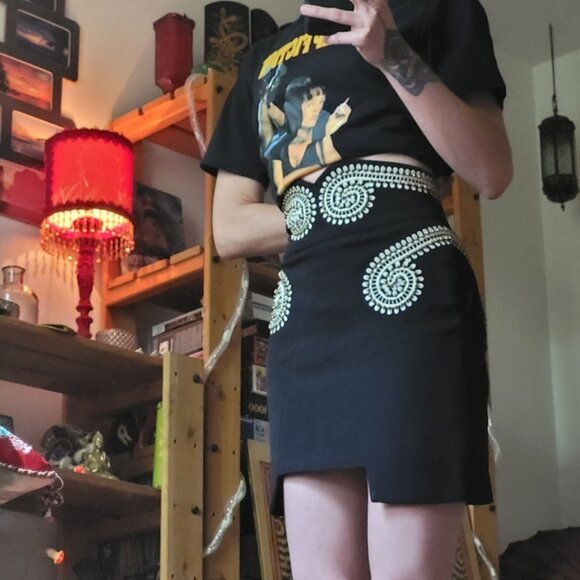 Sass & bide art vs science pearl black mini skirt - size 2 - Picture 3 of 9